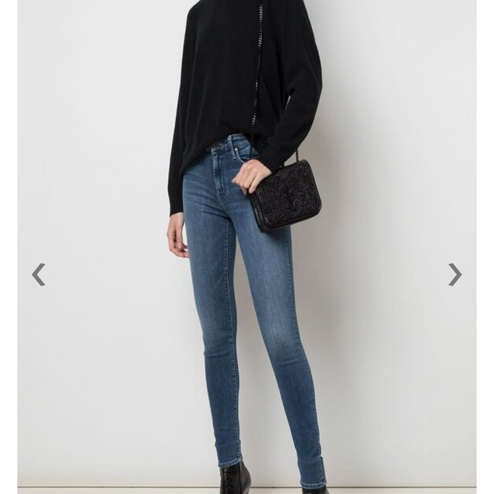 MOTHER The Looker Groovin Blue Skinny Jeans